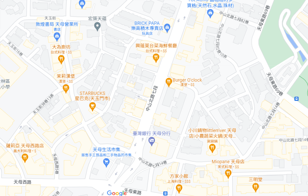 示範photomerge用的地圖